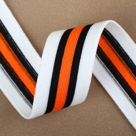 Braid knitted lamps 30 mm, 9.1 ± 0.5 m, white/black/orange color-1