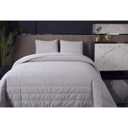 A set with a bedspread "Nadin", size 160x220 cm, 50x70 cm, color gray color-2