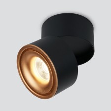 Ceiling accent light (SPOT) ELEKTROSTANDARD, KLIPS LED 15 W, 100x100x106 mm, IP20, black matte/gold color
