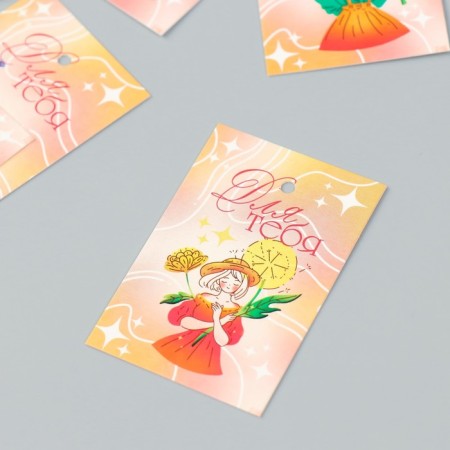 Cardboard "Flowers 10" set 10 pcs (5 types) 4x6 cm-2