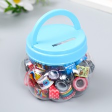 Adhesive tape plastic in a jar (set 40 pcs) MICS, 1.2 cmh2.8 m, 6.5x10x10 cm