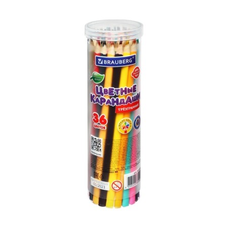 Pencils 36 CV Brauberg Premium, Trogr, Sharpy, Soft vulture, 3.3 mm, tube-4