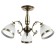 Madeleine chandelier 3x40W E27 Antique bronze 40x40x50 cm.