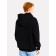 Male sweatshirt is laid down, the color is black, size 56