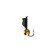 Mormyshka column black, lime of the eye + ball Granen gold 0.8 g