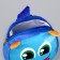 Baby plush backpack for a boy, round "Montrustrik", 18 × 18 cm