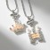 Crown and Crown and Castle Kulons, beige color in silver, 45 cm