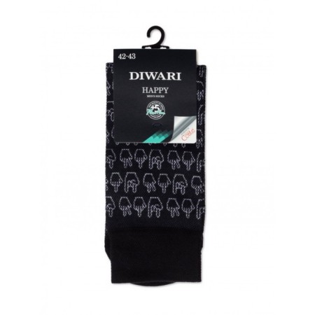 Male socks Happy, size 25, black color-1