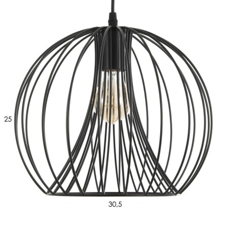 Lamp Bayerlux "ball" E27 40W black 30x30x30-130cm-5
