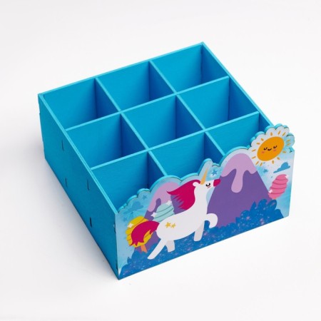 Organizer for storing little things "Unicorn" 9 departments 19x19x12-1