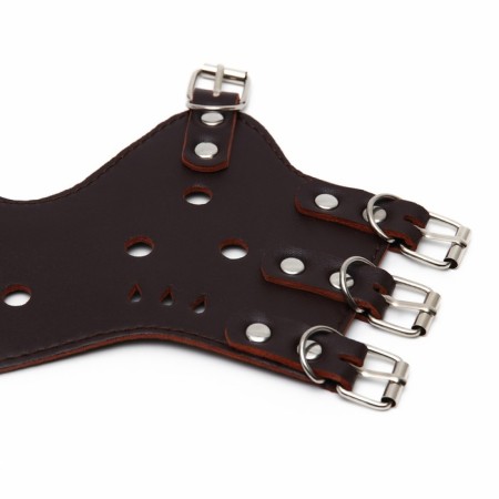 Muzzle of pressed leather adjustable, No. 5, DN 9.3 cm, ohm 32-40 cm, brown-9