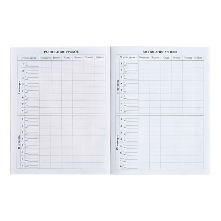Universal diary for grades 1-11, "blue delicate plain", soft cover, 40 sheets-9