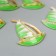 Decor for creativity plastic "Sailor Green" with gold 2.9x2.3 cm
