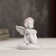 Polystone souvenir "Snowty Angel in a pink wax on the heart" 6.2x5x4.5 cm
