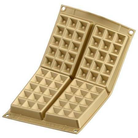 Waffel Classic waffle form, silicone, gold-4