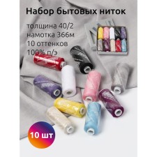 A set of household threads IDEAL 40/2, length 366 m, assorted color, 10 pcs, 4 units