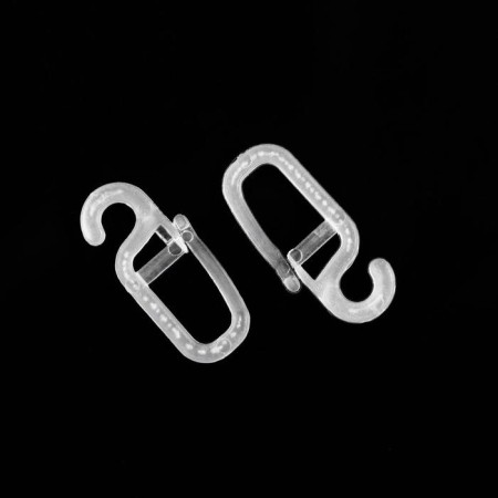 Hook for the curtains "string", 30x13x3 mm, d = 4 mm, plastic-1