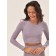 Crype female top with long sleeve Mirey Crop Top Manica Lunga, size 44-46, storm color
