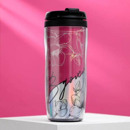 The thermostat with a holographic insert “Inspiration”, 350 ml, retains heat 2 hours