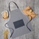 Apron Ethel Denim in stripes, col. Blue, 65% HL, 35% p/e