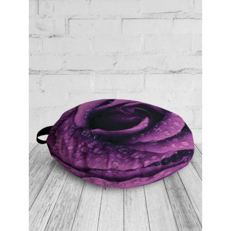 Pillow Siddle "Rose in the dew", decorative, d = 52 cm-1