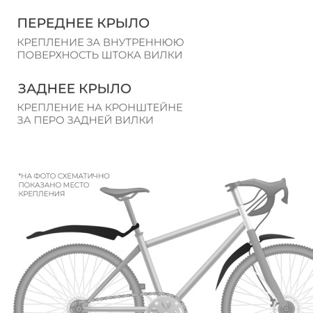 Набор крыльев 24-26" Dream Bike, цвет чёрный-1