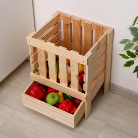 Box for vegetables, 30 × 40 × 50 cm, wooden, Greengo-7