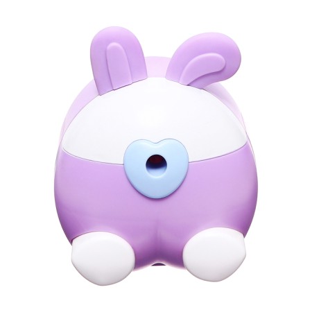 Mechanical sharpener with container, lilac ears/white-2