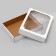 Box of a team without printing a lid is a white one with a window 29 x 23.5 x 6 cm