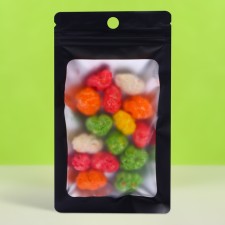 SIP-LOK package with a window, with Euroslot, black, 8 x 12 cm
