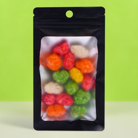SIP-LOK package with a window, with Euroslot, black, 8 x 12 cm