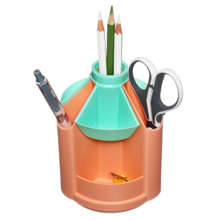 ORGANIZER stand for the office rotating, ERICHKRAUSE MINI Desk, Pastel Bloom, peach-3