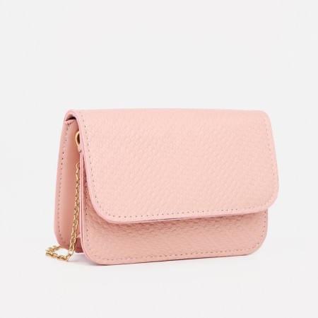 Baby bag on magnet, long chain, pink color