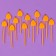 Pumpkin skewers, 12 pieces in a set, orange color