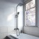 Shower mixer IDDIS BILD BILBL1Fi06, 350x200x1400 mm, with the upper shower, black