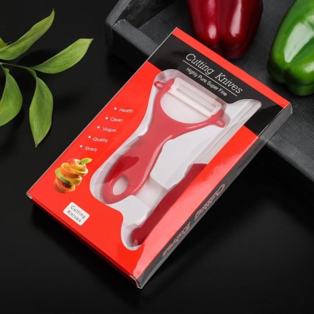 Kit kitchen shade, 2 items: knife 7 cm, vegetable cleaner color mix-4