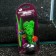 Silicone Aquarium plant, glowing in the dark, 7 x 11 cm, green