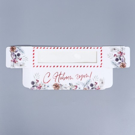 Box for Makarun "Snow Wreath" 18 x 5.5 x 5.5 cm, New Year-3