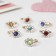 Children's ring "Assorted" flowers, color mix in gold, dimensionless