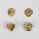 Installation button, alpha (S-shaped), d = 10 mm, gold color