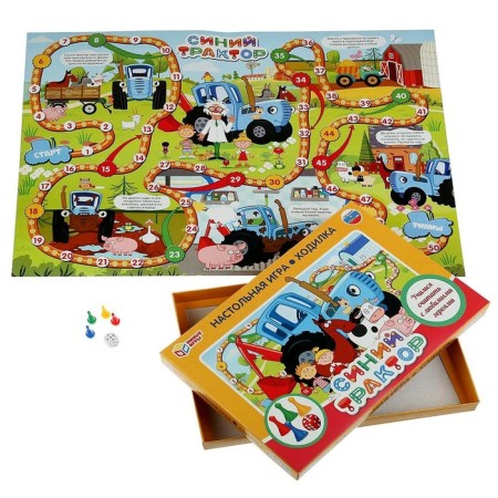 Board player game "Blue Tractor"-1