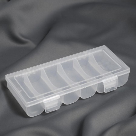 Organizer for threads, 6 departments, 19.5 × 9.5 × 3.3 cm, the color is transparent-1