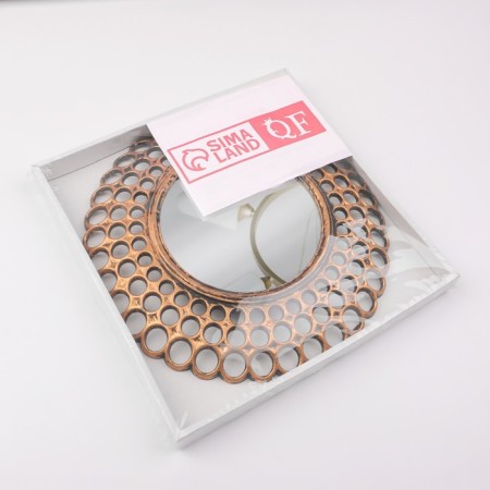 Wall mirror “vintage”, D mirror surface 13 cm, color “aged gold”-5