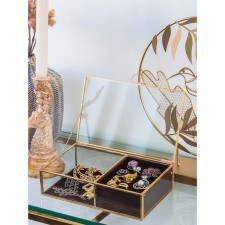 Glass box for jewelry, 20 × 13 × 5 cm