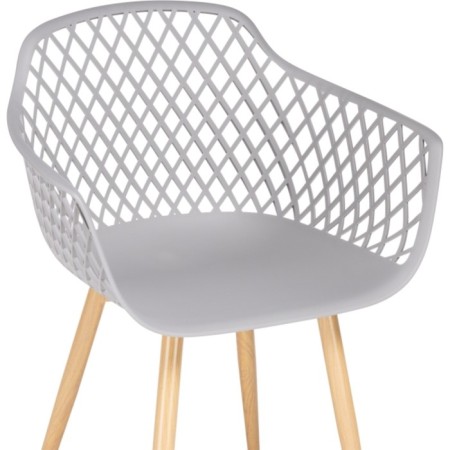 Plastic stool Rikon metal/plastic, natural/gray 58x45x79 cm-4