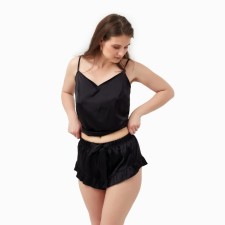 Women's pajamas (T-shirt, shorts) minku: Light touch color Black, rr 48