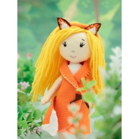 A set of toy from felt "girl - fox" growth - 15 cm-1
