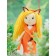 A set of toy from felt "girl - fox" growth - 15 cm