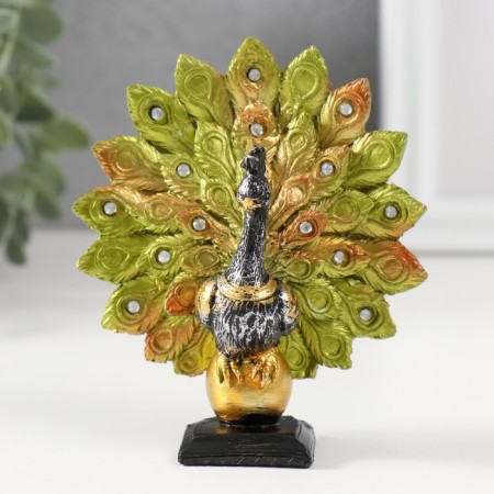 Souvenir Polystone "Peacock on the Ball" set of 7 pcs h = 10; 9.3; 8.3; 7.5; 6.5; 5.5; 5 cm-2