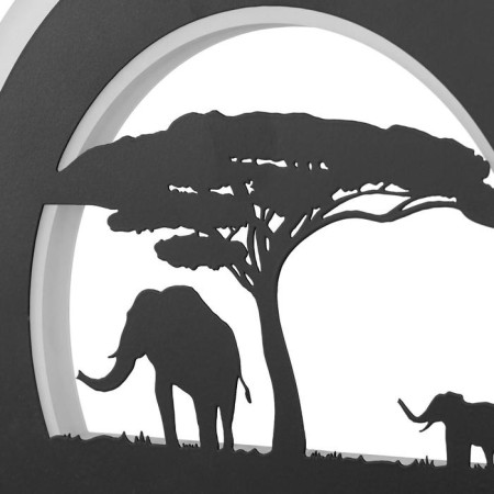 Sconces "Elephants" LED 24W 3000-4000K Black 22x3.5x22 cm-4